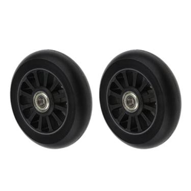 Imagem de 2 peças de rodas de poliuretano de 100 mm para scooters carrinhos de skate - peso 100 mm x 28 mm rodas de substituição para patins, patins em linha, rodas de caminhão ao ar livre - preto