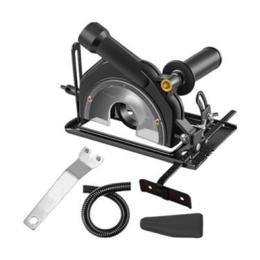 Imagem de RNXRZANK Suporte de Corte Sem Pó para Esmerilhadeiras Angulares, Suporte Ajustável para Ranhuras, Régua Guia em aço Carbono, Adequado para Corte de Madeira, PV