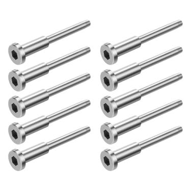 Imagem de RNXRZANK Conjunto de 10 Peças para Guarda-corpos de Cabos Invisíveis, aço Inoxidável, à Prova de Ferrugem, para Postes de Metal, Receptor Invisível de 1/8 de P