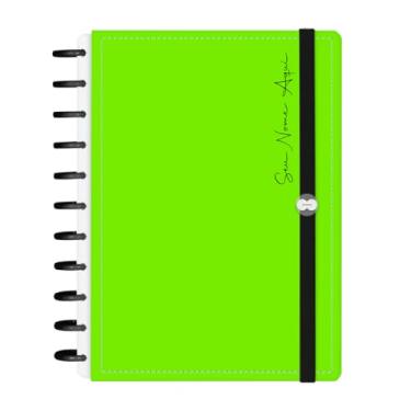 Imagem de Caderno De Disco Iscool Inteligente 140 Folhas Personalizado Solid Fluor Verde G+