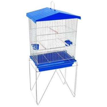 Imagem de Viveiro Calopsita Canário Pássaros Semelhantes Gaiola Dobrável Zincado