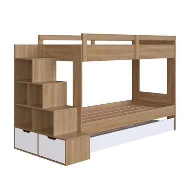 Imagem de Treliche Charlie 2 Gavetas Aveiro e Branco - Completa Móveis