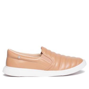 Imagem de Tênis Feminino Moleca Slip On Napa Suprema Bege, Bege, 35