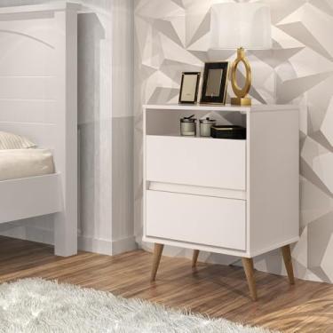 Imagem de Mesa de Cabeceira Lótus 2 Gavetas - JM3 Moveis (Off White)
