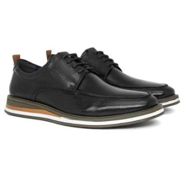 Imagem de Sapato Masculino Casual Democrata Metropolitan Type com Cadarço Couro Legítimo Palmilha Macia 272102-Masculino