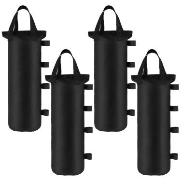 Imagem de ZJRDYYK 4 peças de pesos de base de guarda-chuva sacos de areia, sacos de areia retos preenchíveis, pesos de móveis de pátio à prova de intempéries para tenda gazebo dossel base de guarda-chuva, 20