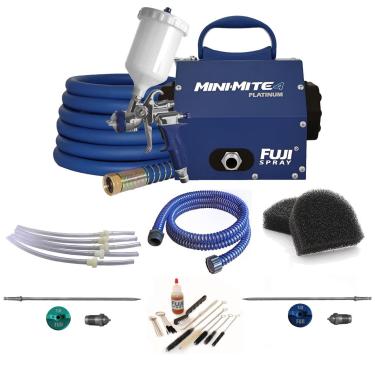 Imagem de Fuji Mini-Mite 4 Gravity HVLP Spray System w/ Cup Parts Kit & Accessory Bundle