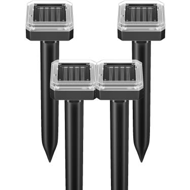 Imagem de Repelente de toupeira, pacote com 4, alimentado por energia solar, grande, repelente de toupeira, repelente de ratazanas, roedor, roedor, esquilo, repelente de animais, ratazanas, cobra, esquilo