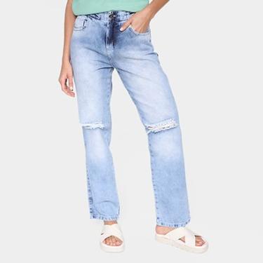 Imagem de Calça Jeans Biotipo Mom Jeans Rasgos Feminina-Feminino