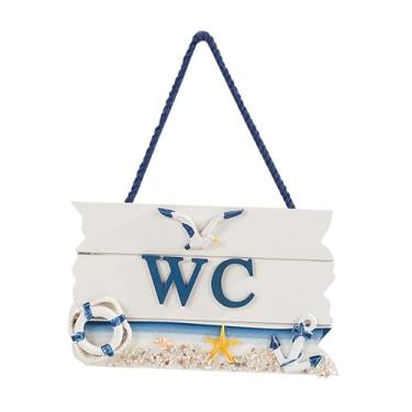 Imagem de Ｂｅｓｇａ Placa de sinalização WC para banheiro, placa de parede decorativa para porta, ideal para lojas, vestiários e restaurantes, Boia de Natação