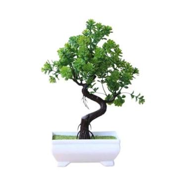 Imagem de Pequena Árvore Bonsai Artificial Uflower, Planta Falsa Em Vaso Para De