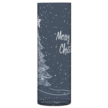 Imagem de CEBUGI Vaso de flor de árvore de Natal 10 cm x 30 cm Vaso cilíndrico para flores, vaso transparente inquebrável para decoração de casa de festa de casamento