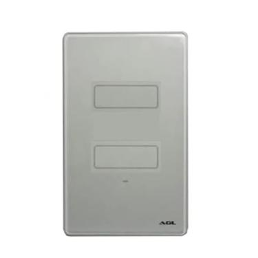 Imagem de Interruptor Inteligente Wi-Fi Touch 2 Teclas Cinza AGL – Controle por App e Assistentes de Voz