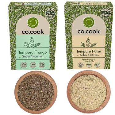 Imagem de Kit 2 Temperos Funcionais 100% Natural Frango E Peixe 150G - Cocook