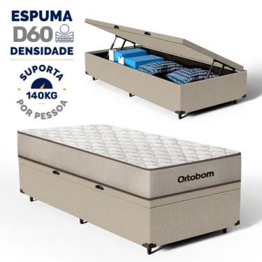 Imagem de Cama Box Baú com Colchão de Espuma D60 Ortobom Force Dream Solteiro 88