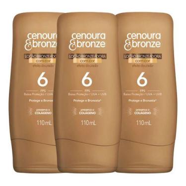 Imagem de Cenoura e Bronze Bronzeador Fps6 Loção kit c/3 110ml Uva+Uvb