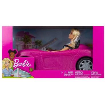 Imagem de Boneca Barbie e Veículo Carro Conversível com Boneca Mattel