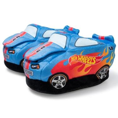 Imagem de Ground Up Pantufas Mattel Hot Wheels 3D, Azul, 11-12 Big Kid