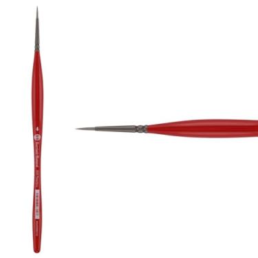 Imagem de Pincel Borciani Bonazzi Unico Silver Synthetic Series 810, redondo 4 - pincel de cabo médio feito à mão na Itália, sem crueldade, acrílico, óleo, aquarela, precisão elástica