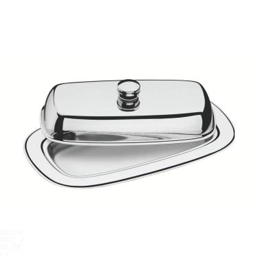 Imagem de Manteigueira Tramontina Service Retangular Em Aço Inox Com Tampa Tramontina