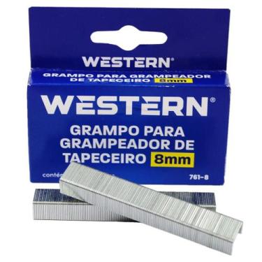 Imagem de Grampo Com 8mm Para Grampeador Tapeceiro Estofado 1000 Uni - Western
