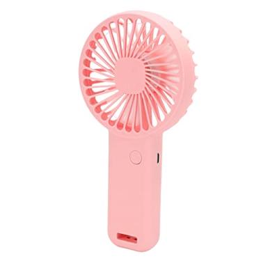 Imagem de YOUTHINK Fã de Ventilador Pessoal, Rosa, 800mAh, Alimentado por Bateria, Portátil Com Base para Comprimidos, Viagens, Escritório Portátil USB Recarregável Fan (Pink pequeno de ventilador vertical)