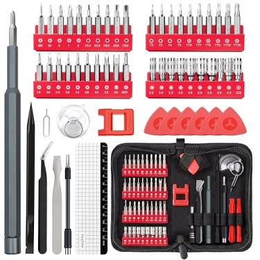 Imagem de UnaMela Conjunto de chaves de fenda pequena eletrônica: 57 peças mini kit de ferramentas de reparo de precisão com brocas magnéticas para computador, PC, laptop, telefone, PS4, Xbox, tablet, faça você