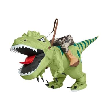 Imagem de Hailong Ming Fantasia Inflável de Dinossauro, Roupa Divertida para Cosplay de Dinossauros em Festas de Fim de Ano, 120 a 150 Cm