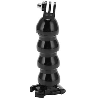 Imagem de Mbeysaq Monopé macio FLW 268 otimizado com suporte de mandíbulas de pescoço de ganso de 4 seções para câmeras de ação. Suporte de braço flexível com design de pescoço de ganso oferece estabilidade e