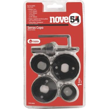 Imagem de Jogo Serra Copo Aço Carbono 32-54mm Hobby Para Madeira Com 6 - Nove54