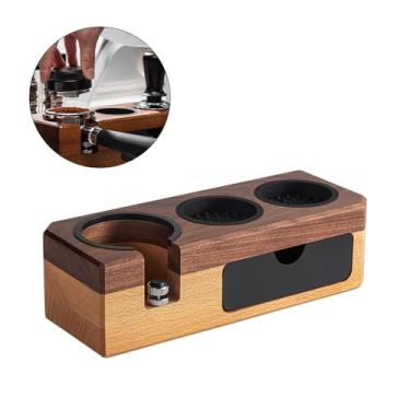 Imagem de Estação de adulteração de café expresso, suporte de adulteração com 3 furos para filtros universais de 51 mm a 58 mm, niveladores, acessórios para máquina de café expresso, organizador de estação de