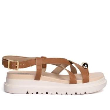Imagem de Sandália Feminina Modare Reflex Sense Flatform Marrom/Bege-Feminino