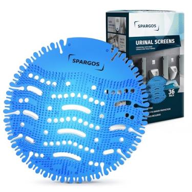 Imagem de Desodorizador de tela de mictório (pacote com 36) - Almofadas para bolos de mictório - Fresh 3D Wave Anti-respingo - Proteção contra odor para banheiros no banheiro, restaurante, escritório, estádio,