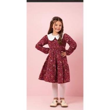 Imagem de Vestido Infantil Menina Luxo Festa Estampado Lessa Kids K254-Feminino