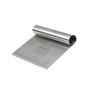 Imagem de Espátula Raspadora De Inox Com Régua Integrada 15Cm Multiuso para Cozinha Ideal para Massas Confeitaria Carnes Legumes Queijos e Doces