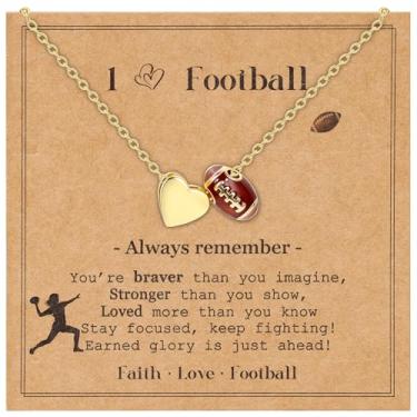 Imagem de AFSITNIG Colar de vôlei, futebol, softbol, basquete, futebol, tênis, pickleball, presentes para meninas, adolescentes, mulheres, acessórios esportivos, pingente, joias, Natal, aniversário, presentes