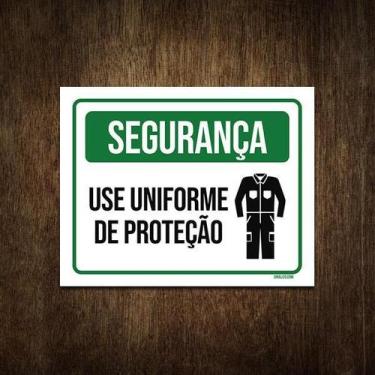 Imagem de Placa De Sinalização - Segurança Use Uniforme Proteção 36X46 - Sinaliz