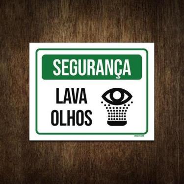 Imagem de Placa De Sinalização Segurança Aviso Lava Olhos 18X23 - Sinalizo
