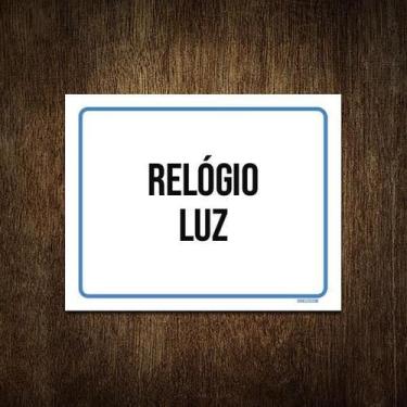 Imagem de Placa Ambiente Sinalização Setor Relógio Luz 36X46 - Sinalizo