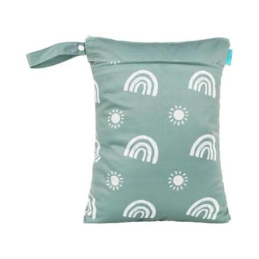 Imagem de Bolsa Impermeável Reutilizável De 30cmx40cm Para Fraldas De Bebê Com D