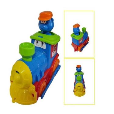 Imagem de Brinquedo Trenzinho c/ boneco Teddy de plástico Infantil - Samba Toys