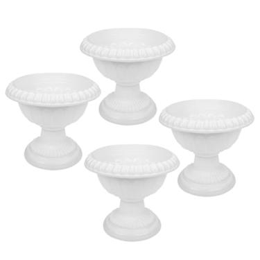 Imagem de Toyvian Mini Vasos Romanos, Conjunto de 4 Peças, Suportes Decorativos de Plástico para Plantas, Vasos de Pedestal, Estilo Europeu, para Arranjos Florais Em Casa, Festas, Jardins, Varandas E Portas de