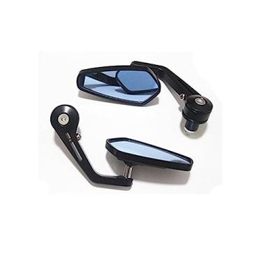 Imagem de Tsinesla Espelho de motocicleta para scooters, bicicletas, motocicletas, retrovisores, antirreflexo, motocicleta, preto, guidão, final, retrovisor, bicicleta