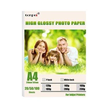 Imagem de Papel Fotográfico A4 Brilhante 200G Papel Revestido Para Impressão a J