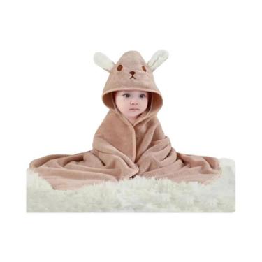 Imagem de Toalha De Banho Com Capuz Para Bebês Meninos E Meninas, Macia, Quente 