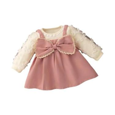 Imagem de Vestido De Laço Para Menina Estilo Coreano Primavera Outono Vestido De