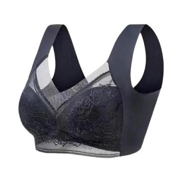 Imagem de Sutiã De Renda Sem Costura De Tamanho Grande, Respirável, Lingerie Fin