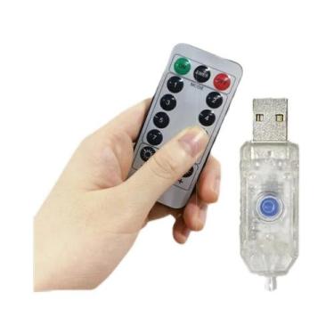 Imagem de Corda De Luzes LED Com Controle Remoto USB, 8 Modos Para Decoração De 