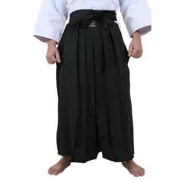 Imagem de kimono Hakama para Aikido Preto Tecido Brim - Shizen Kimonos-Unissex
