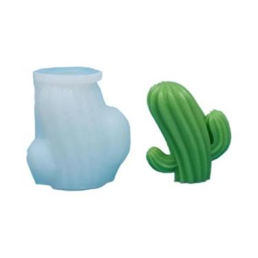Imagem de Molde De Silicone Para Velas De Cacto Suculento DIY Para Sabonete Arom